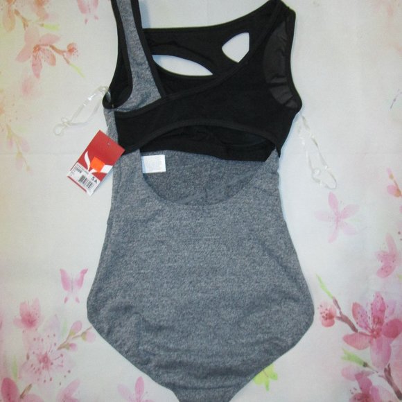 Capezio Leotard MA Medium New Dance Ballet Jazz Costume Gray Tank - Picture 5 of 6